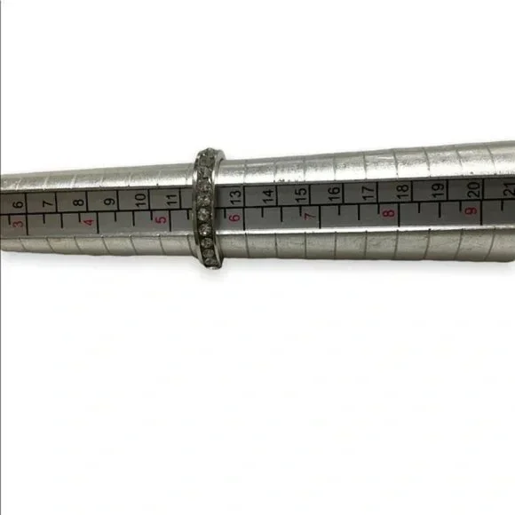 - Clear Crystal Channel Eternity Band - Picture 5 of 6